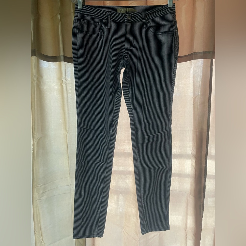 Hybrid & Company Black Pinstripe Skinny Jeans